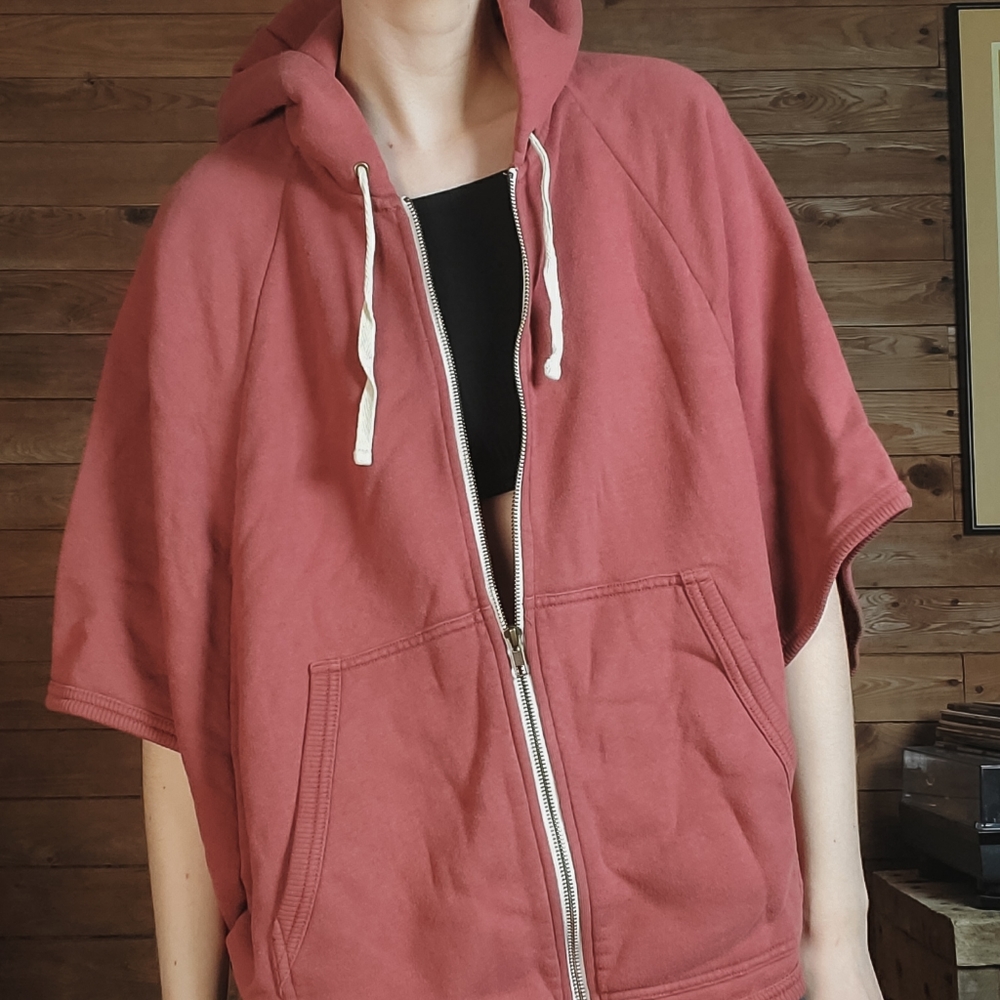 Wilfred Oversized Zipper Cape Poncho Sweater - Picture 6 of 11